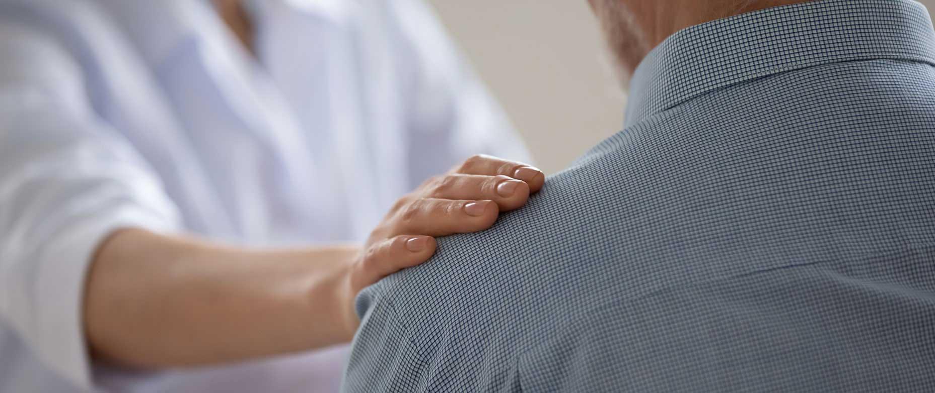 Patient während der hochfrequenten Psychotherapie in der Blomenburg Privatklinik Hochfrequente Psychotherapie als elemanter Grundbaustein des Therapiekonzeptes in der Blomenburg Privatklinik
