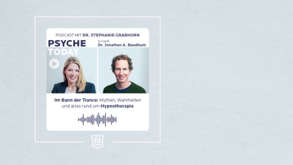 Mythen, Wahrheiten und alles rund um Hypnotherapie | PsycheToday Ep. 6 - v2 Cover der 6. Episode des PsycheToday Podcast - Im Bann der Trance