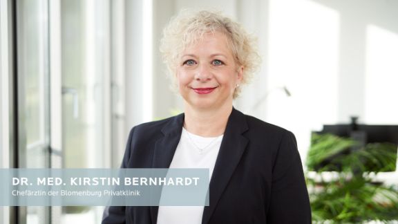 Kirstin Bernhardt - Chefärztin der Blomenburg Privatklinik Portraitbild von Kirstin Bernhardt, Chefärztin der Blomenburg Privatklinik
