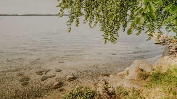Wer ist von einer Sommerdepression betroffen? Durch klares Wasser kann man die Steine auf dem Boden des Selenter Sees sehen