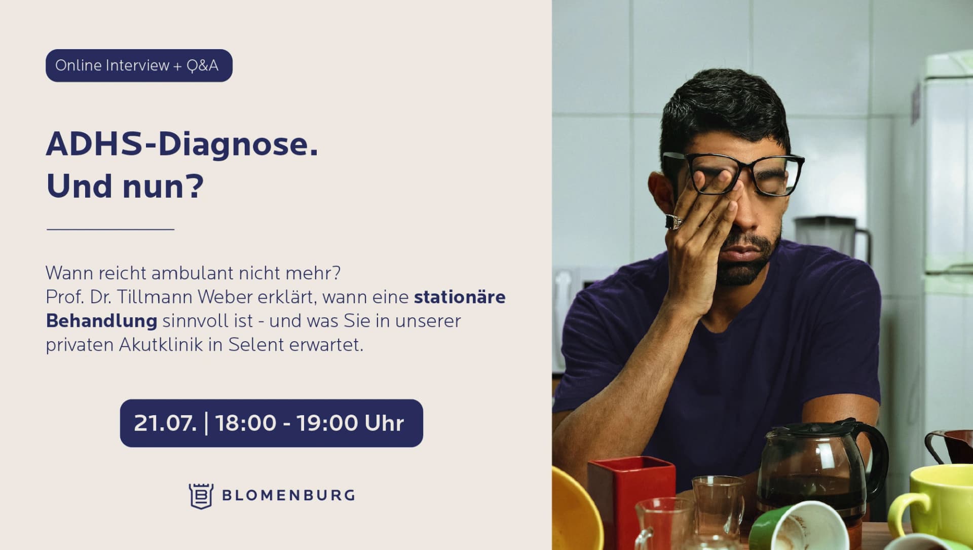 Einladung zum Webinar: ADHS-Diagnose. Was nun?
