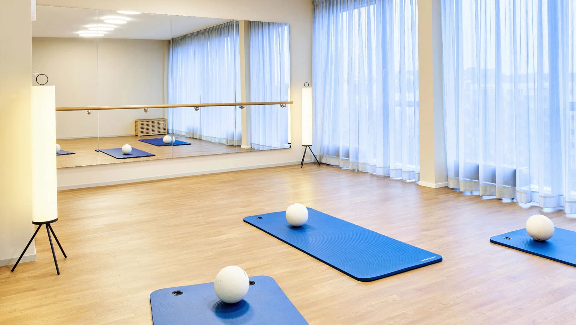Yogamatten im Sportraum